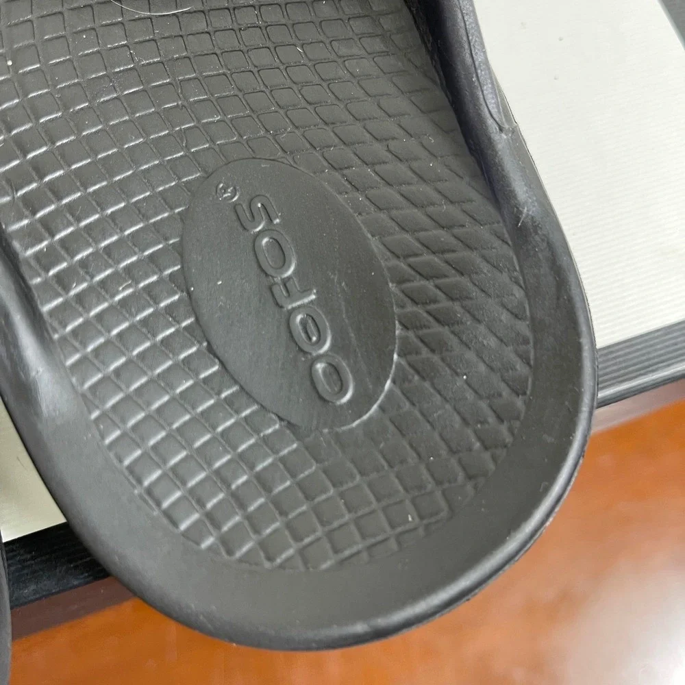 Oofos OOahh Sport Recovery Slides Black Comfort Sandal Slip On Men's 9 US/42 EU